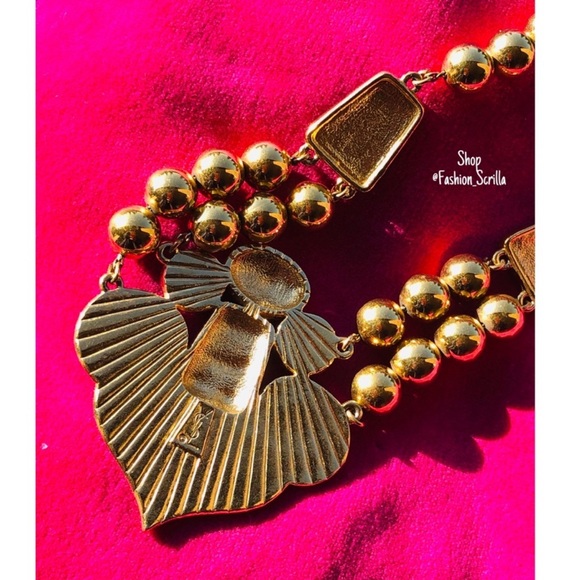 YSL Vintage Yves Saint Laurent Goossens Gripoix Necklace - Picture 7 of 8